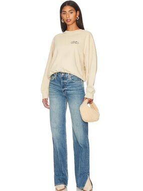 Anine Bing Roy Jeans Faded Light Blue